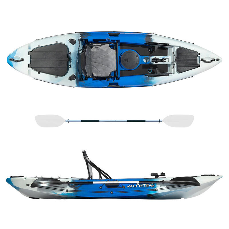 Kayak-canoa Atlantis FURY blu - cm 306 - 3 gavoni - portacanna - pagaia