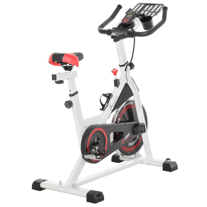 HOMCOM Bicicleta Estática Bicicleta Pantalla LCD Resistencia Regulable