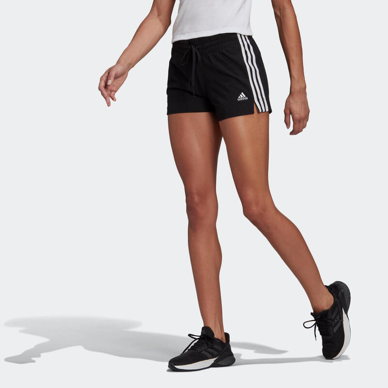 Reconditionné - Short Adidas Fitness 3 Stripes Noir - Très bon