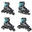 Patines Ajustables 4en1 Profession Negro/Menta