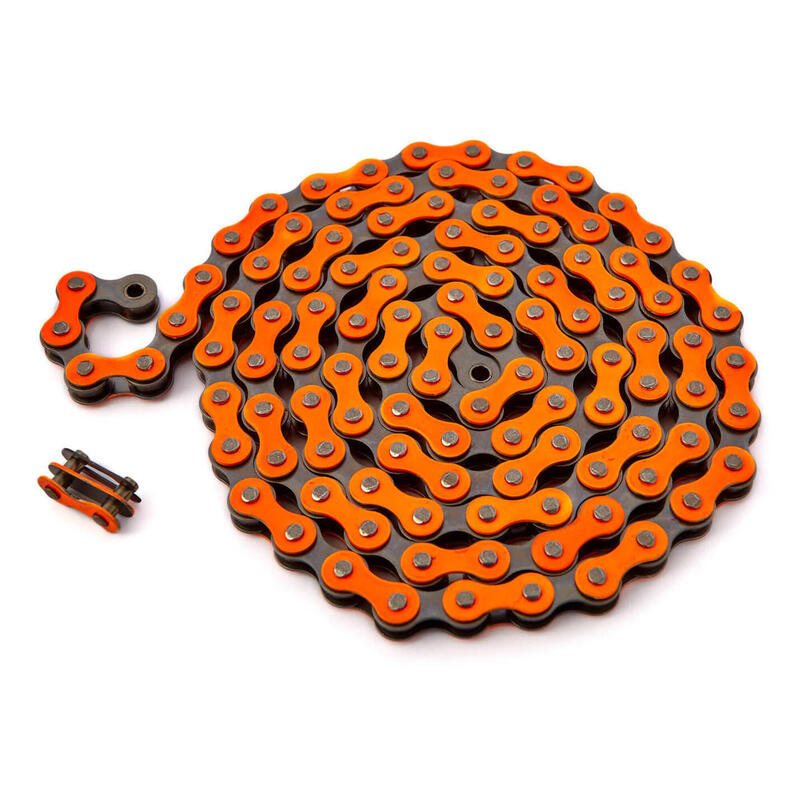 BMX KETTE ORANGE 1/2"x1/8" STAHL KHEBIKES