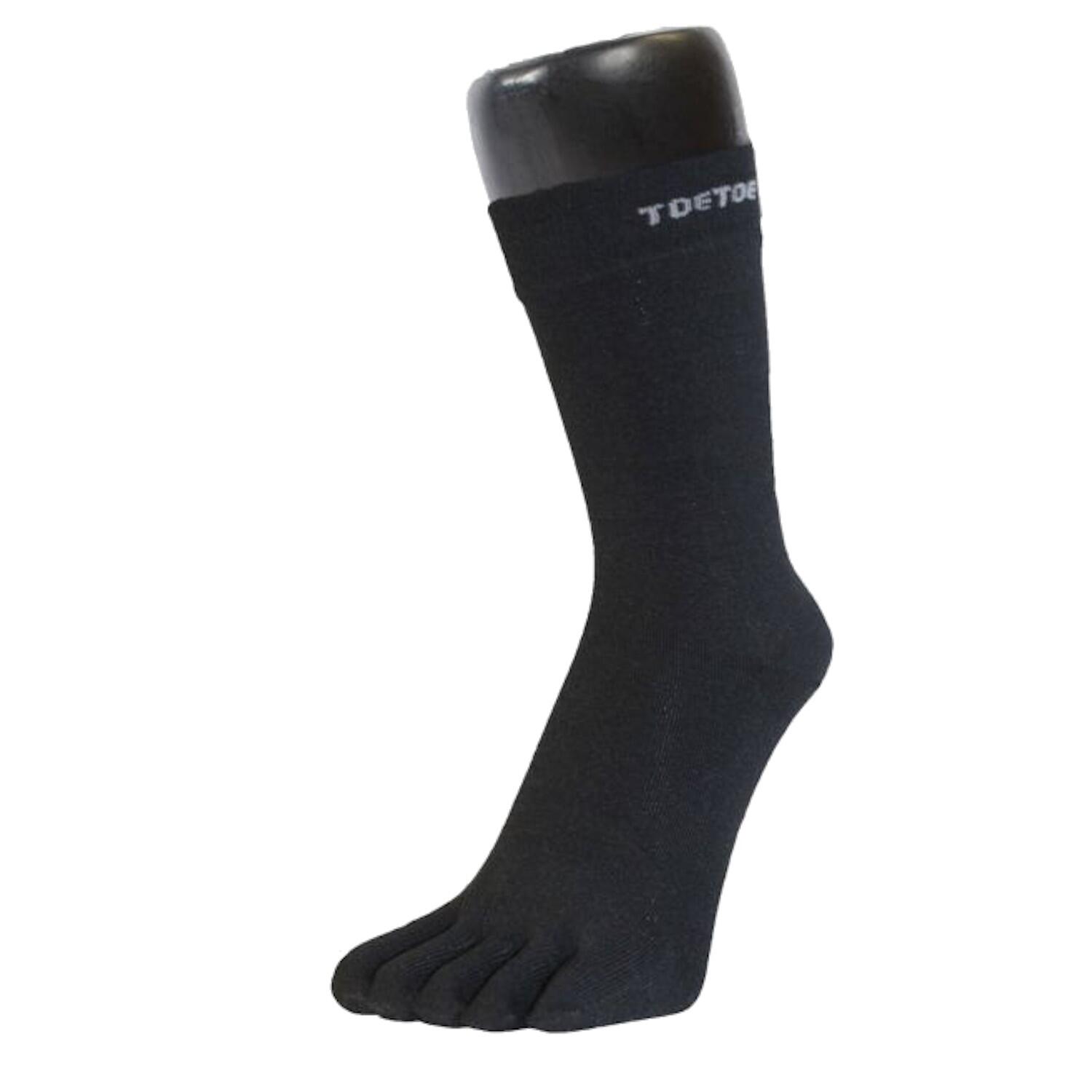 TOETOE Outdoor Mid-Calf Wollen teensokken - Zwart 1/4