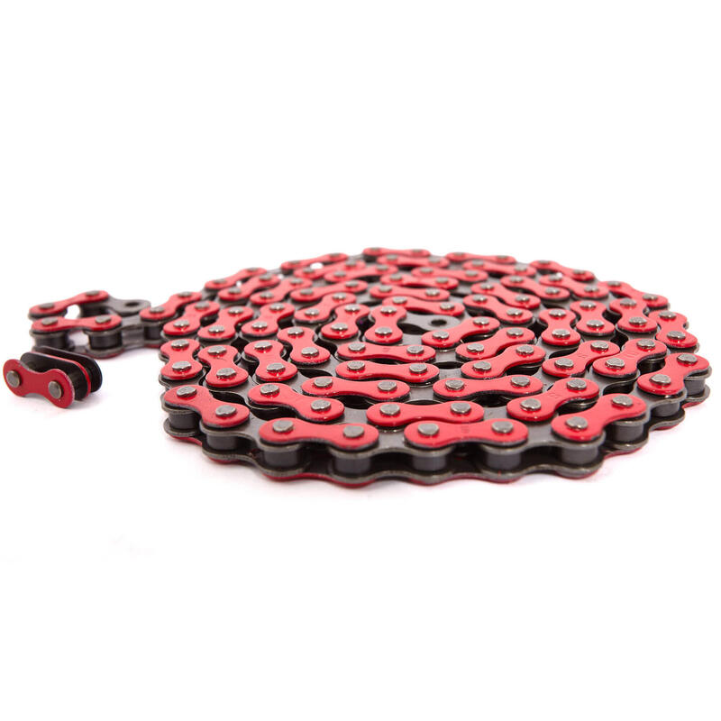 BMX CHAINE ROUGE 1/2"x1/8" ACIER KHEBIKES