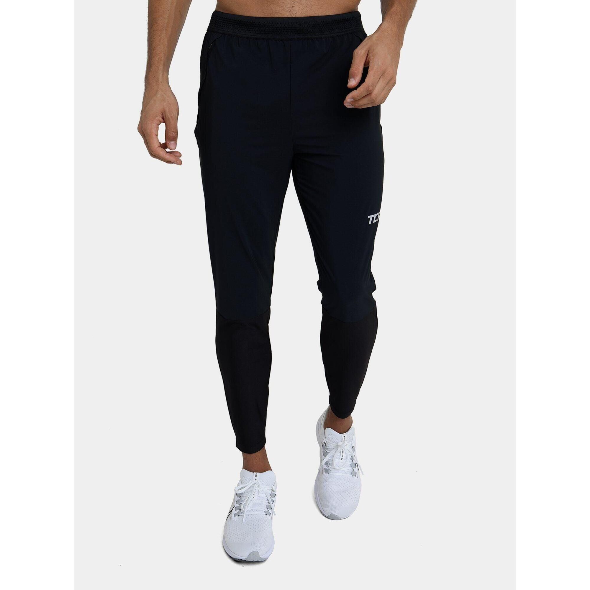 TCA Men's Sprint Running Trouser with Zip Pockets - Black Stealth