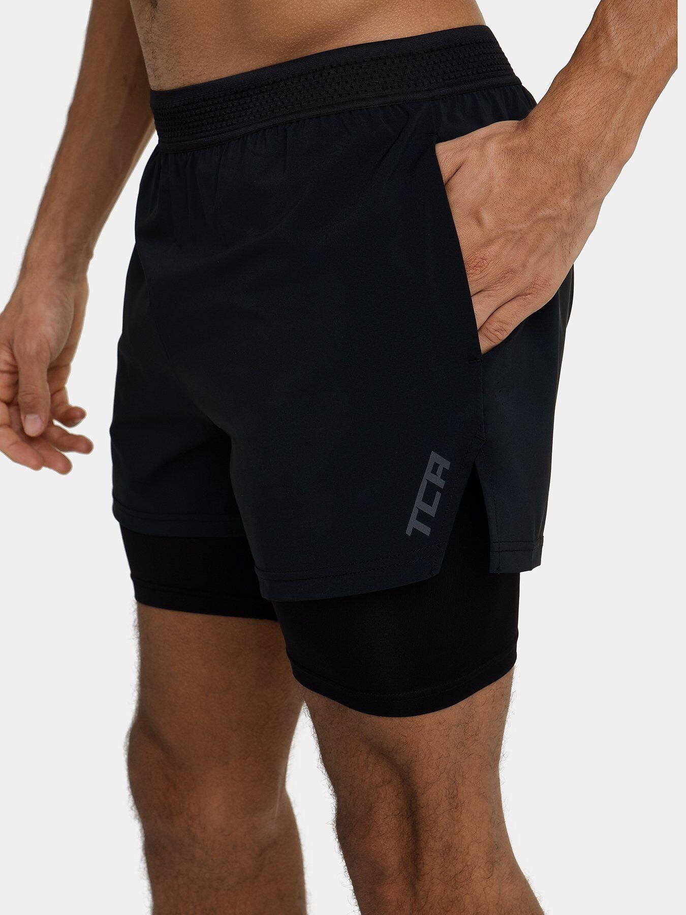 Men's Lightweight 2-in-1 Running Shorts - Black Stealth 3/5