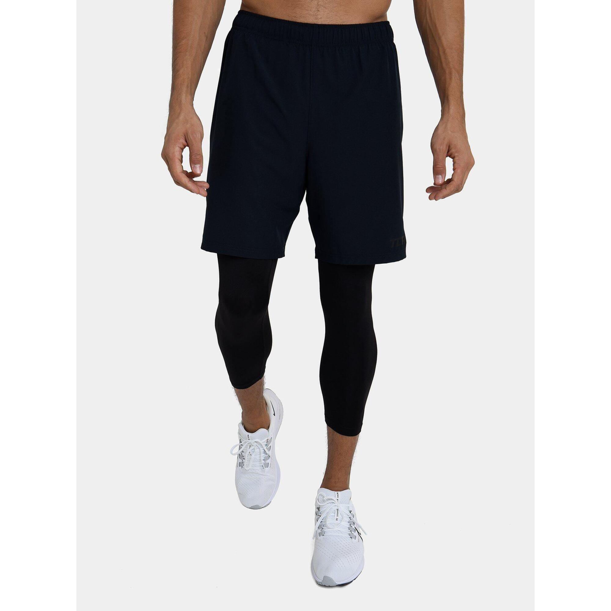 TCA Men's 2-in-1 Short & Base Layer Legging