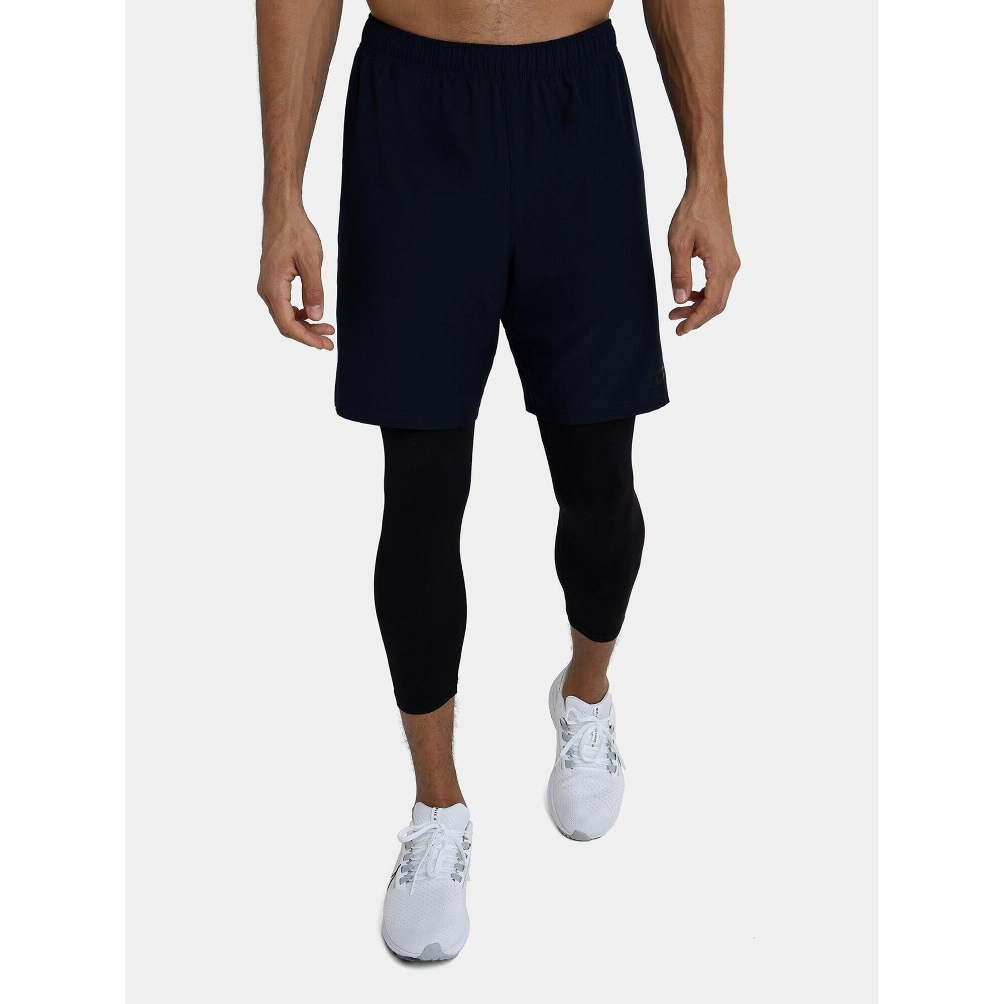 TCA Men's 2-in-1 Short & Base Layer Legging