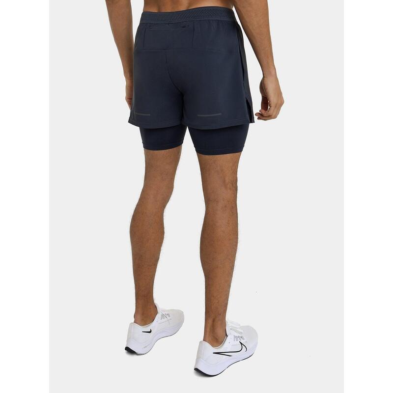 Short Léger Flyweight 2 en 1 avec Poches à Fermeture Éclair pour Hommes