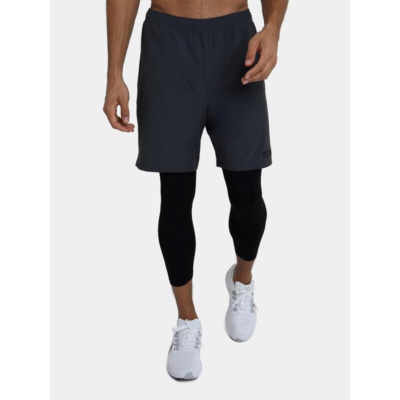 Short de course 2-en-1 Ultra avec Legging Couche de Base pour Hommes