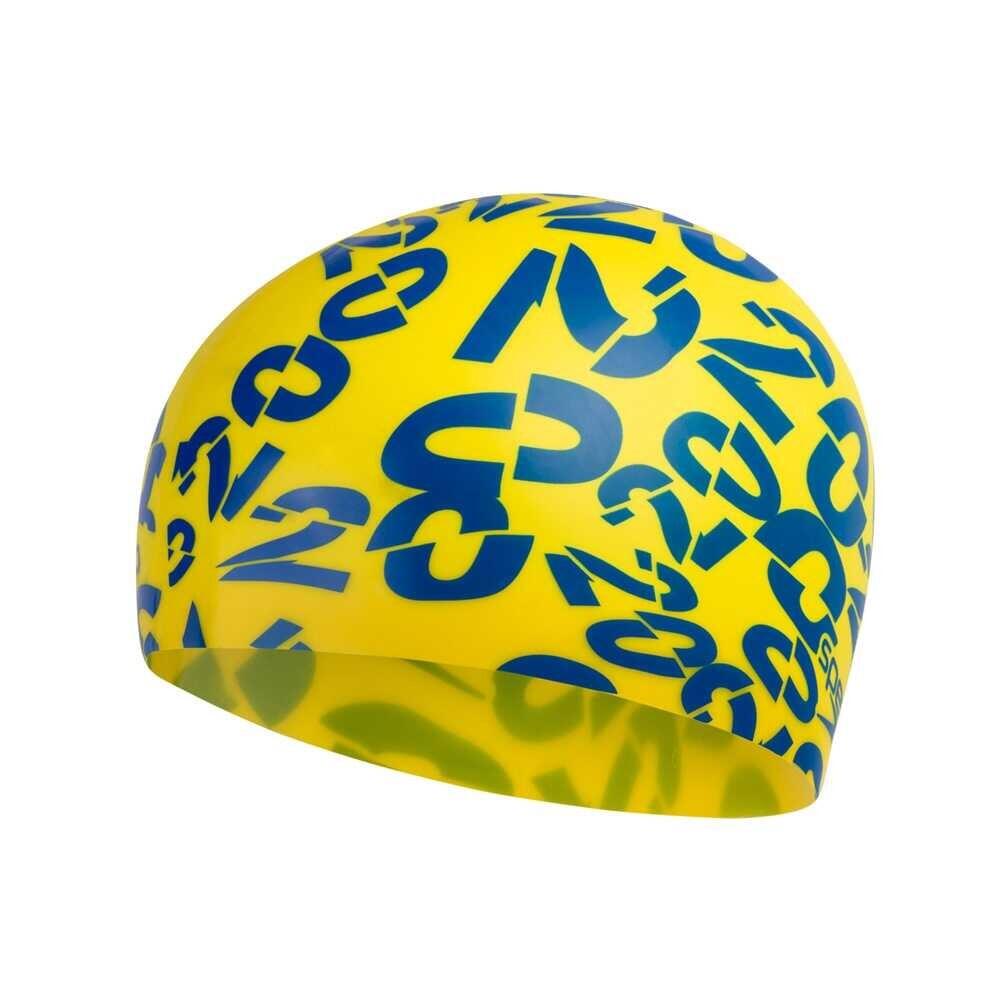 Speedo Junior Slogan Cap - Empire Yellow / Beautiful Blue 2/3