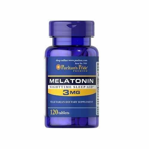 Suplement wspierający sen Puritans Pride  Melatonina 3mg - 120 tabletek