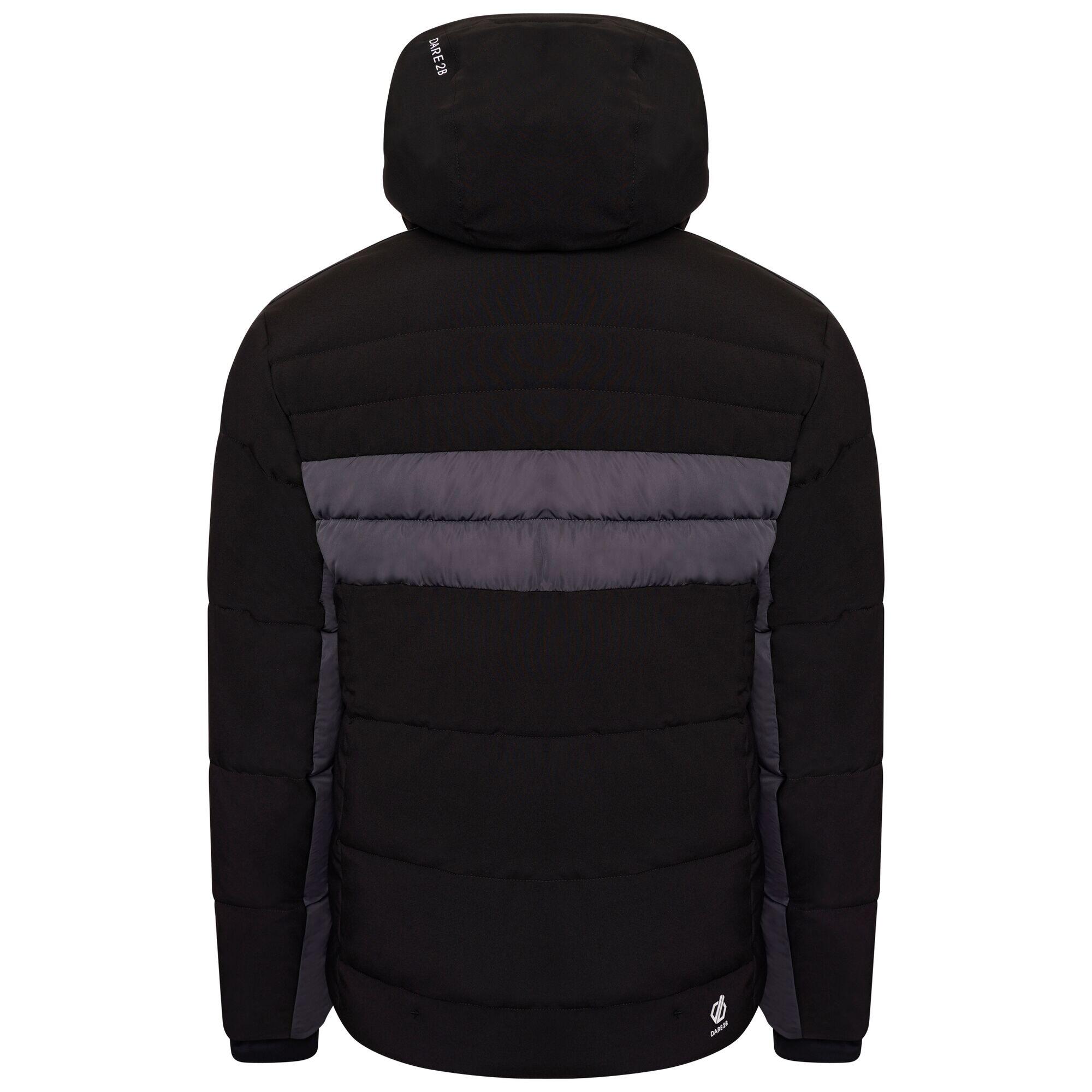 Mens Denote Waterproof Ski Jacket (Black/Ebony Grey) 2/5