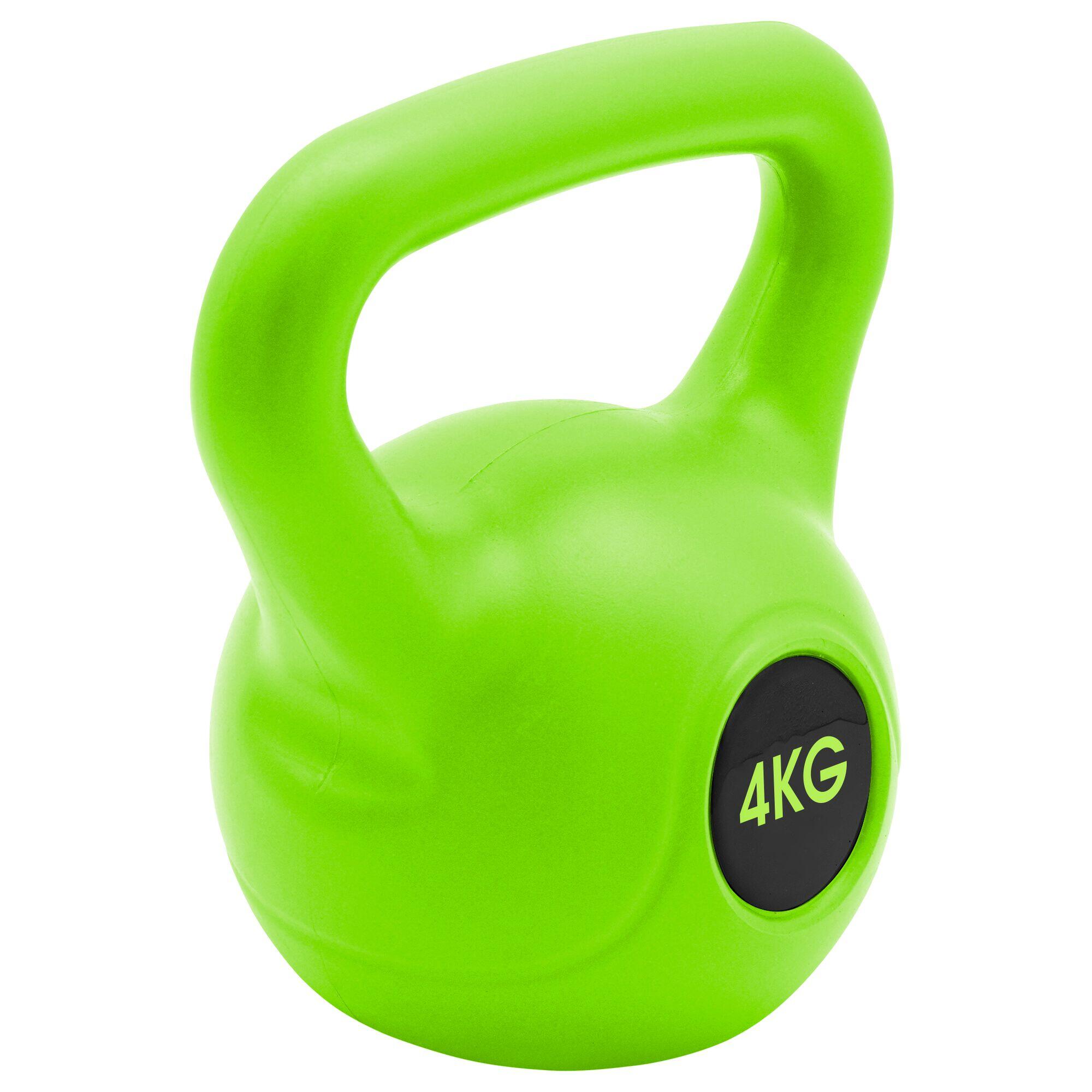 Adults' Home Fitness 4KG Kettlebell - Green 2/3
