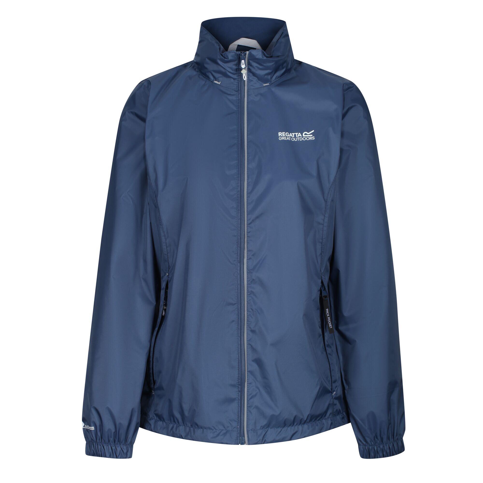 Corinne IV Veste de fitness anti-pluie imperméable pour femme - Un jean bleu 3/6