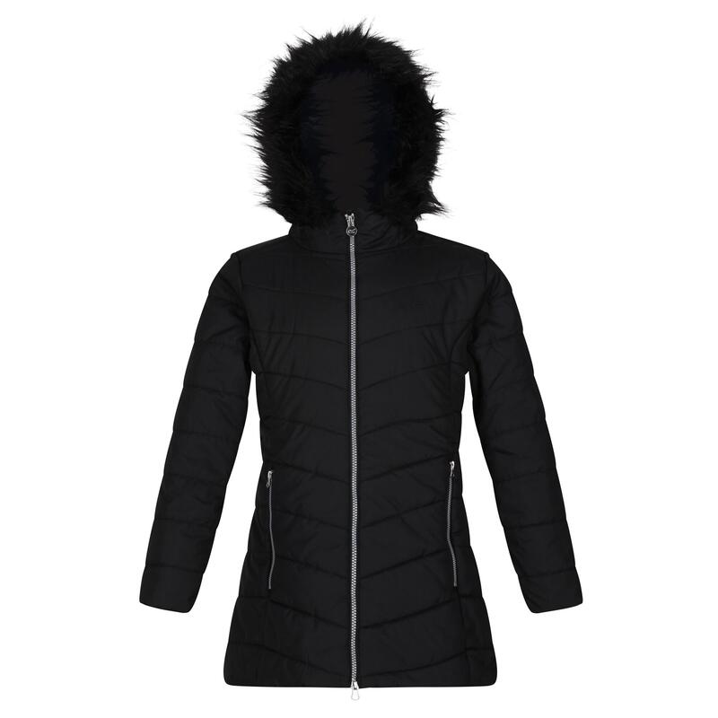 Fabrizia geïsoleerde parka wandeljas voor kinderen - Zwart