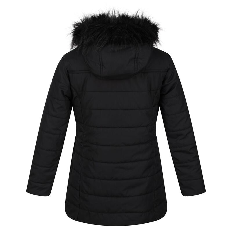 Fabrizia geïsoleerde parka wandeljas voor kinderen - Zwart