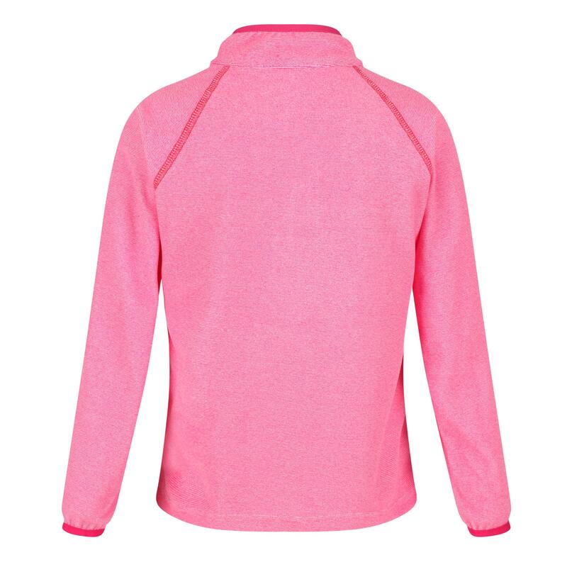 Loco Fleece-Wanderjacke für Kinder mit halblangem Reißverschluss - Pink