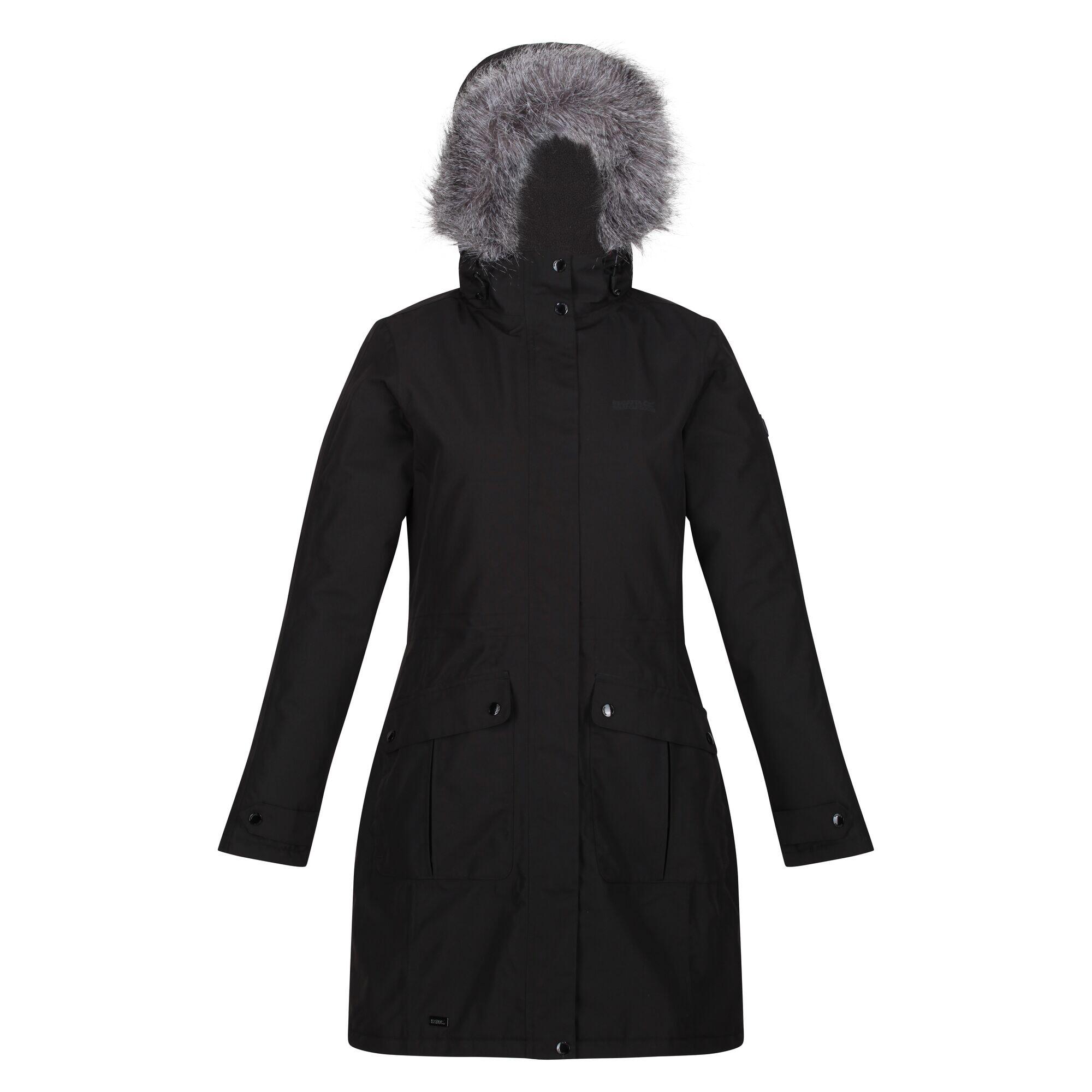 Lucetta waterproof insulated store parka jacket black