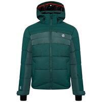 Denote Homme Ski Veste imperméable - Sarcelle foncée / rouge
