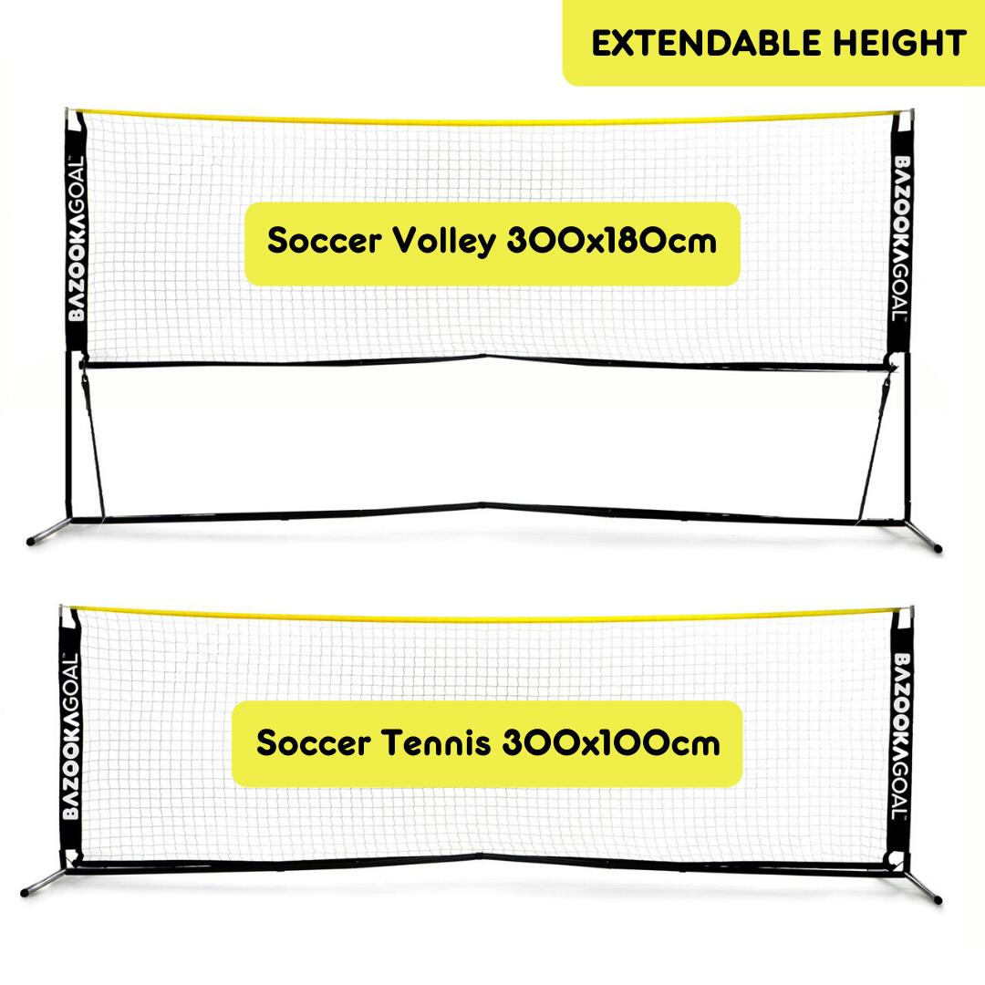 Soccer Tennis Net Extendable 6.5x3.5ft BAZOOKAGOAL