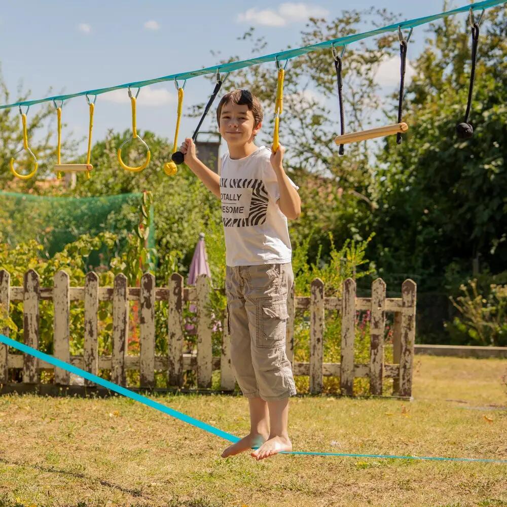 Parcours Ninja + Slackline - Parcours d'obstacles 2 Slacklines 25m + 7 Obstacles 5/7