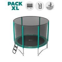 Trampoline Rond Jump'Up 250cm - Filet de Protection, Echelle + Kit d'ancrage