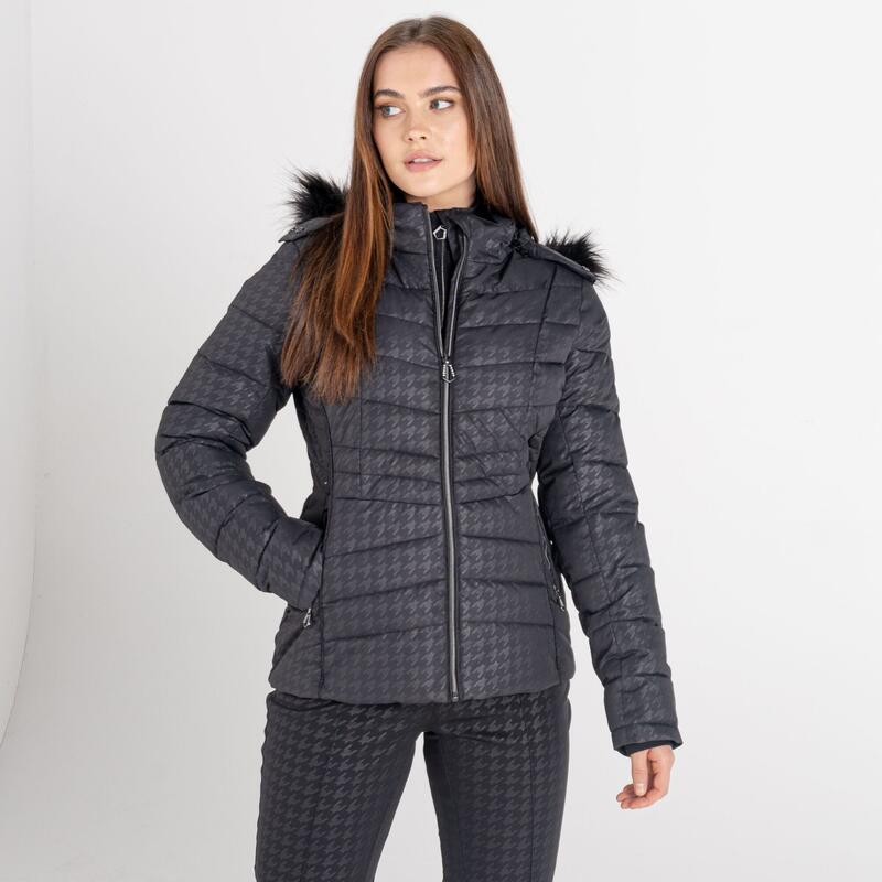 Glamorize II Femme Ski Veste imperméable - Imprimé blanc / noir