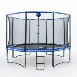 Trampoline Octopulse 390cm - Filet de Protection, Echelle + Kit d'ancrage