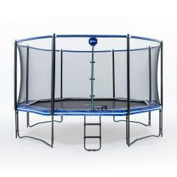 Trampoline Octopulse 460cm - Filet de Protection, Echelle + Kit d'ancrage