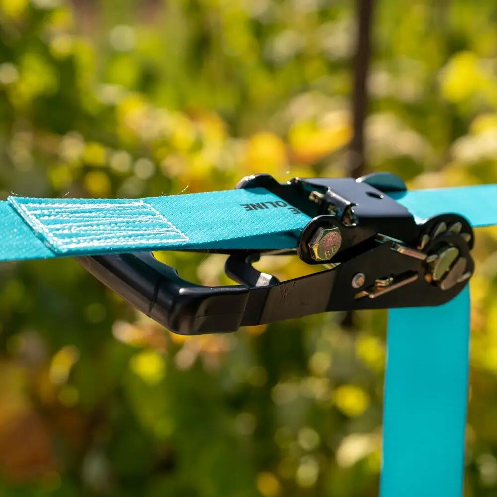 25m Slackline Strap met Ratchet, Boom Beschermers en Draagtasje 3/5