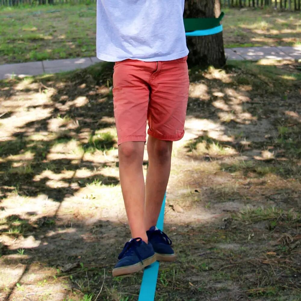25m Slackline Strap met Ratchet, Boom Beschermers en Draagtasje 4/5