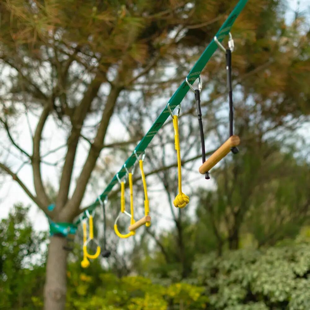 Parcours Ninja, Parcours d'obstacles 25m sur Slackline - 12 Obstacles Modulables 3/7