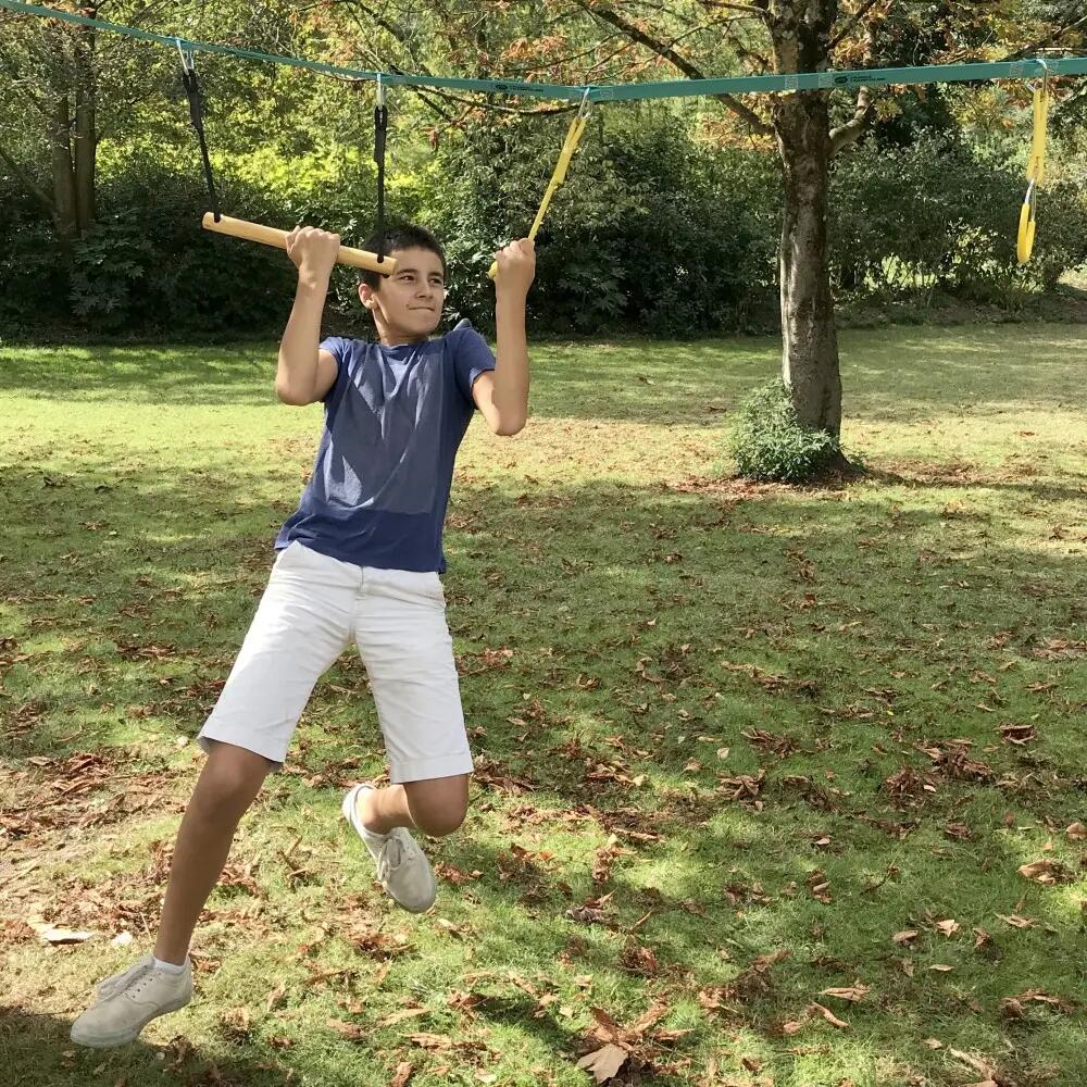 Parcours Ninja, Parcours d'obstacles 25m sur Slackline - 12 Obstacles Modulables 4/7