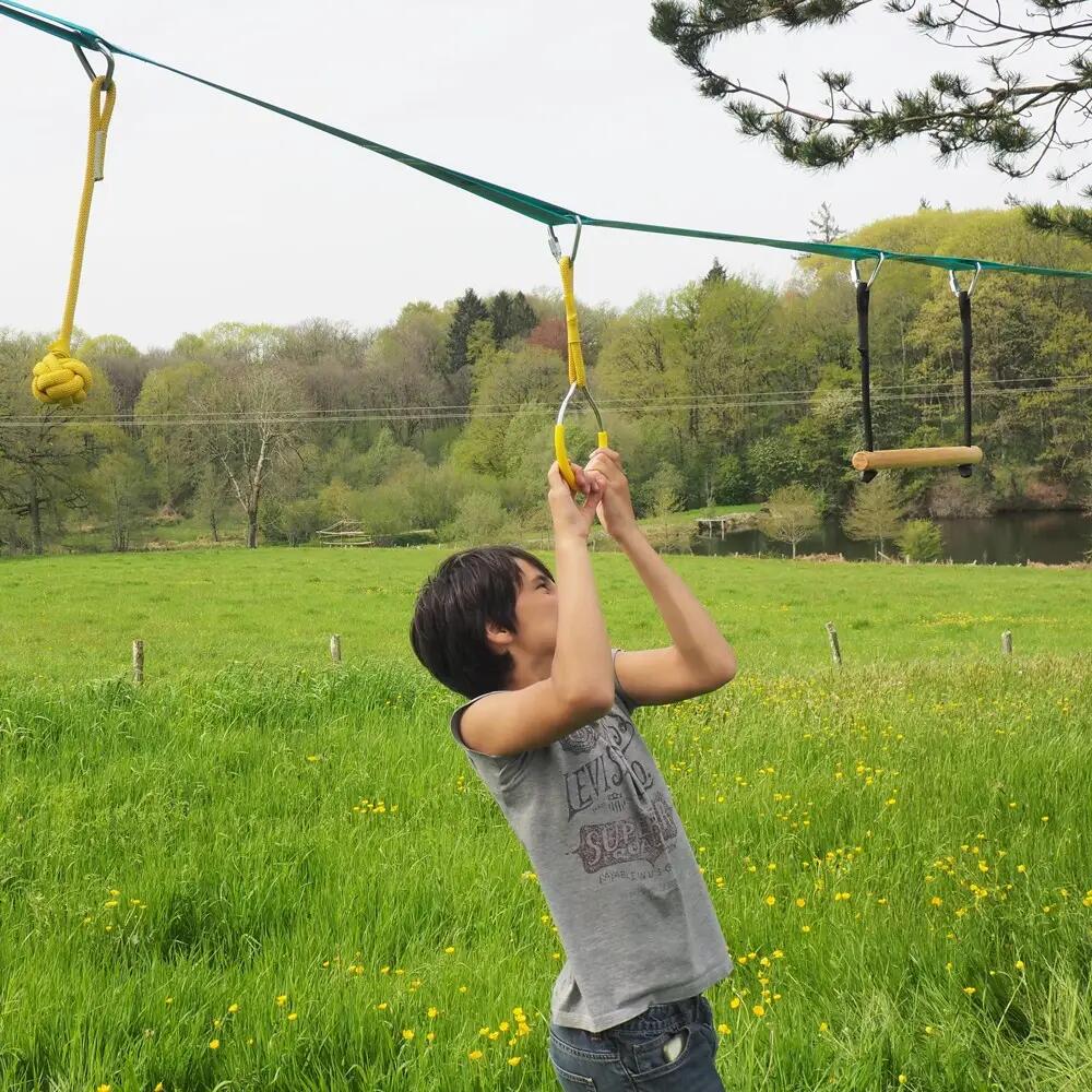 Parcours Ninja, Parcours d'obstacles 25m sur Slackline - 12 Obstacles Modulables 5/7