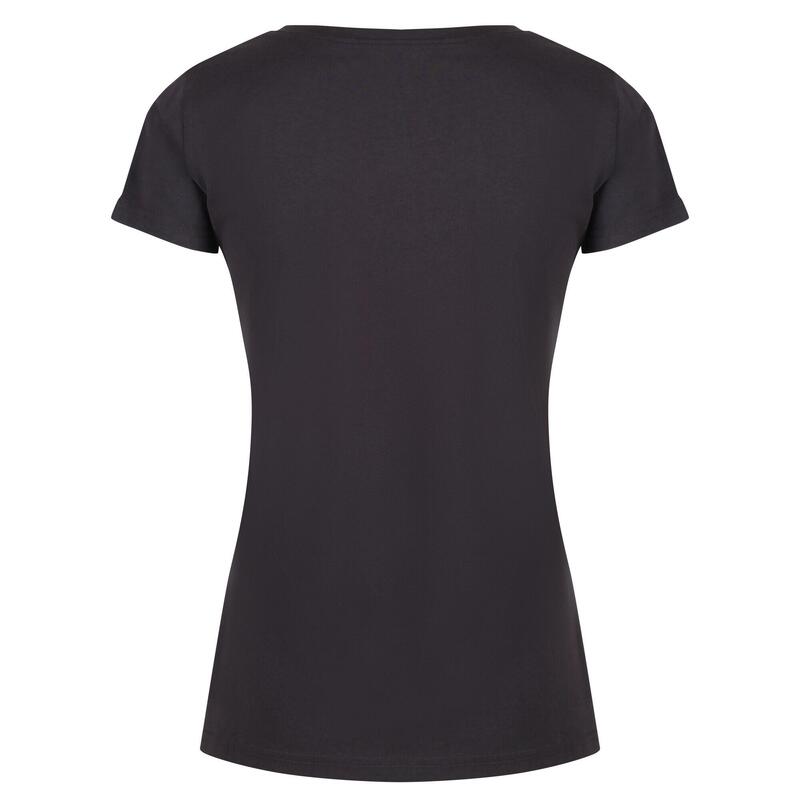 Carlie Fitness-T-shirt met korte mouwen voor dames - Zwart