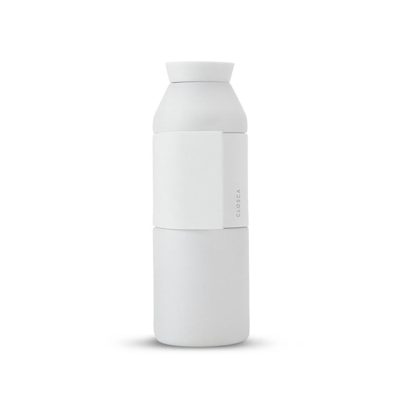 Bouteille d'eau en acier inoxydable 450 ml. (Bottle Wave) Blanc