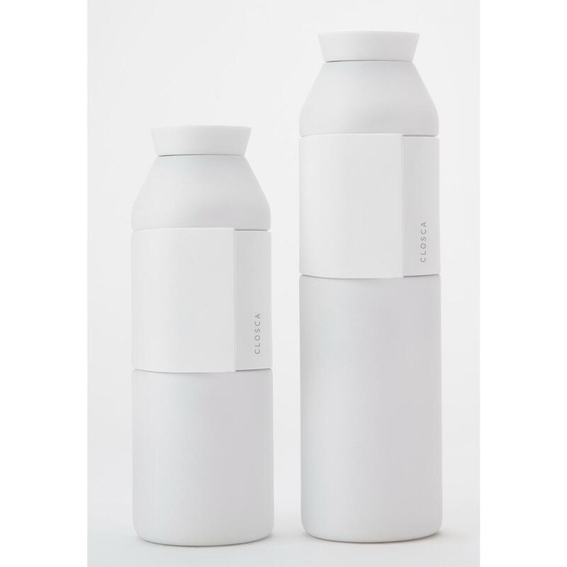 Botella de agua de acero inoxidable de 600 ml. (Bottle Wave) Blanco