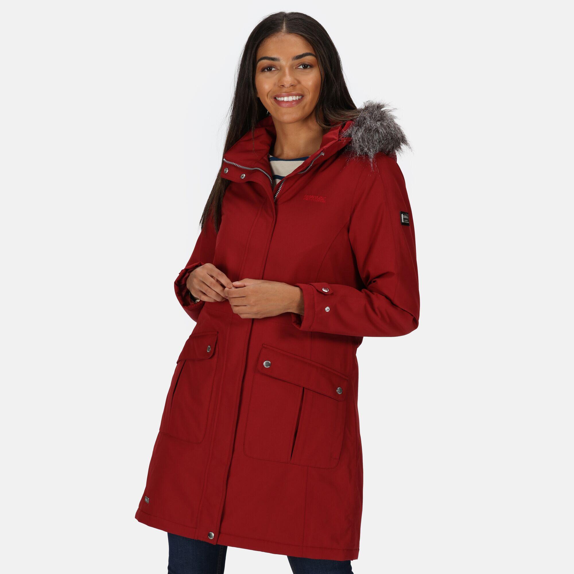 womens knee length parka coats