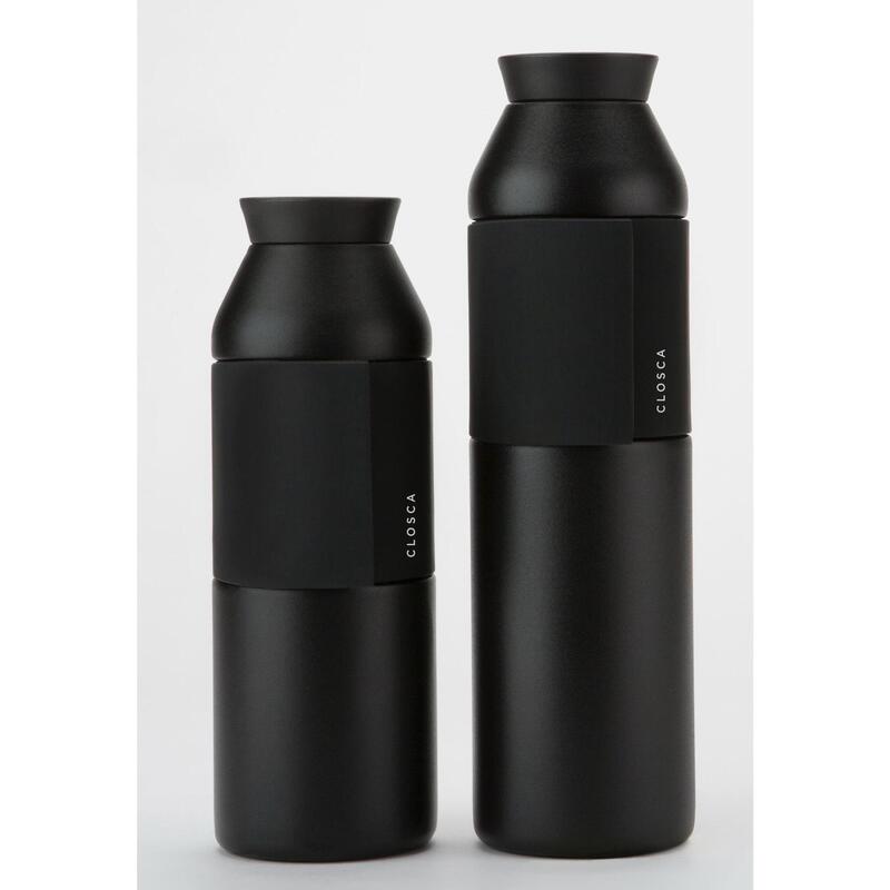 450ml Wasserflasche aus Edelstahl. (Bottle Wave) Schwarz