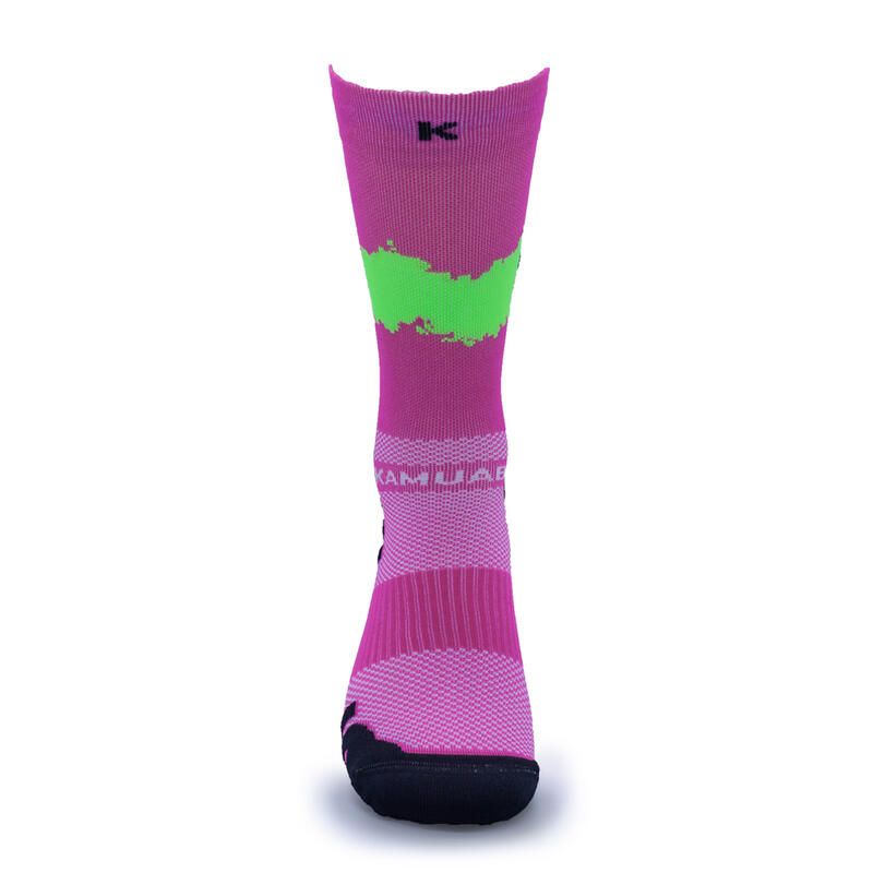 CHAUSSETTES DE RUNNING "BE STRONG" FUCHSIA