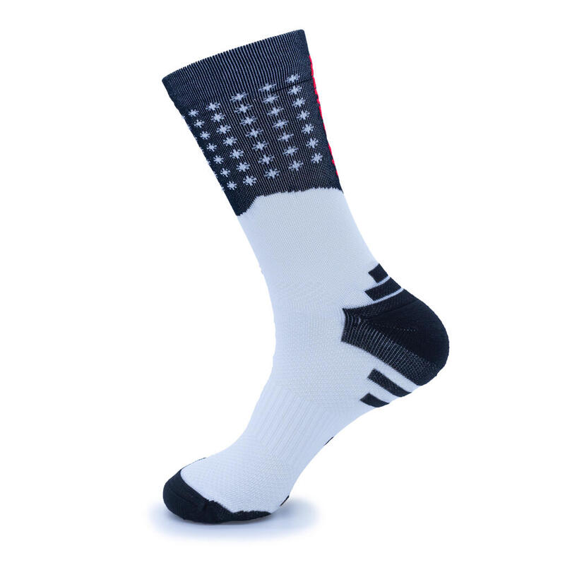 CHAUSSETTES RUNNING "NO LIMITS" NOIRES/BLANCHES
