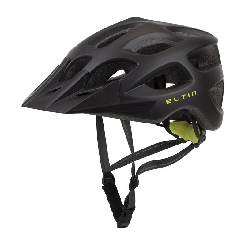 Casco Ciclismo Montaña eltin brave negro mate de mtb tamaño unico
