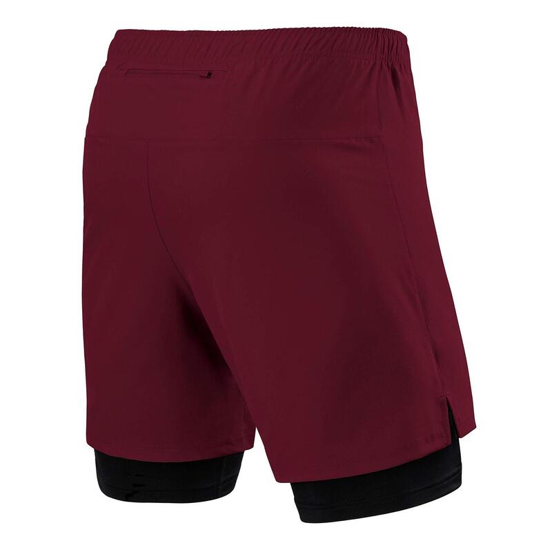 Ultra 2 in 1 Short met Zak met Rits voor Heren