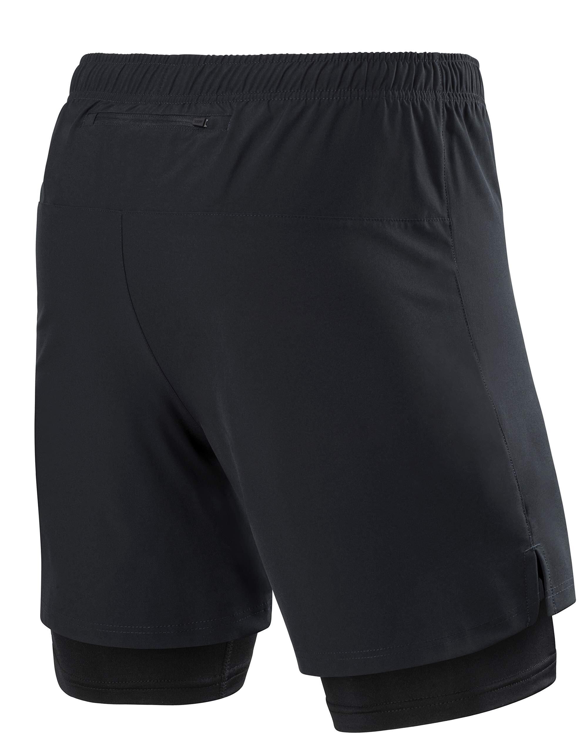 Men's Ultra 2-in-1 Running Shorts with Key Pocket - Anthracite 2/5