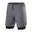 Men's Ultra 2-in-1 Running Shorts with Key Pocket - Asphalt