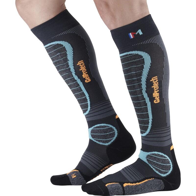 GelProtech Ski Chaussettes de ski avec protection du tibia sans la plaque de gel