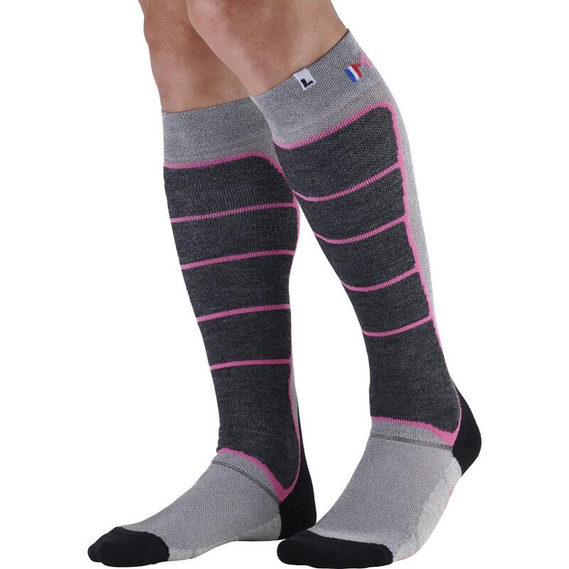 Fusion - Chaussettes de ski avec fil d'argent - Protection thermique