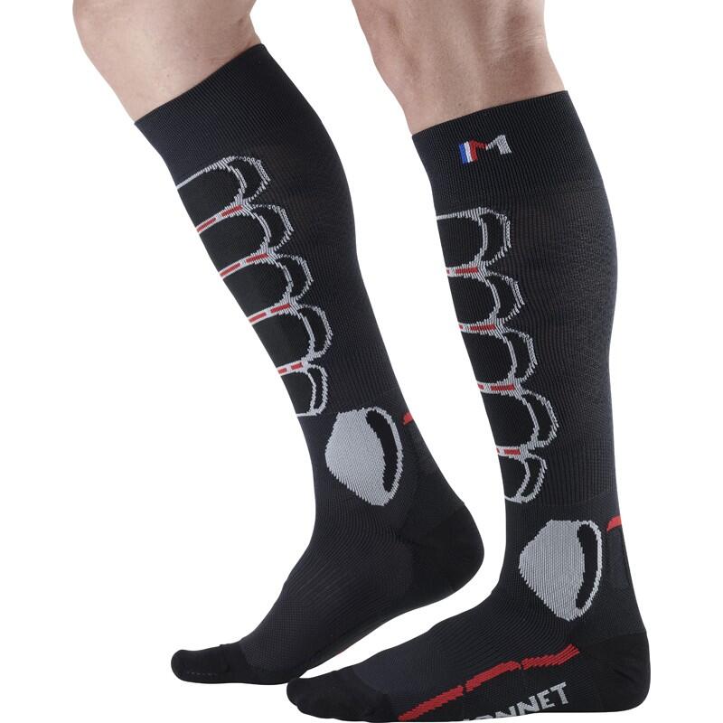 Monnet - Energy Racing-chauss. De Ski Pour Le Racing-ultra-fines Avec Compression Légère - Chaussettes - Rouge - 39/42 - Decathlon