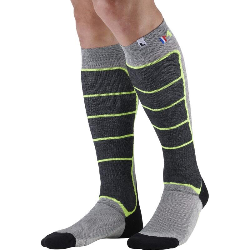 Fusion - Chaussettes de ski avec fil d'argent - Protection thermique