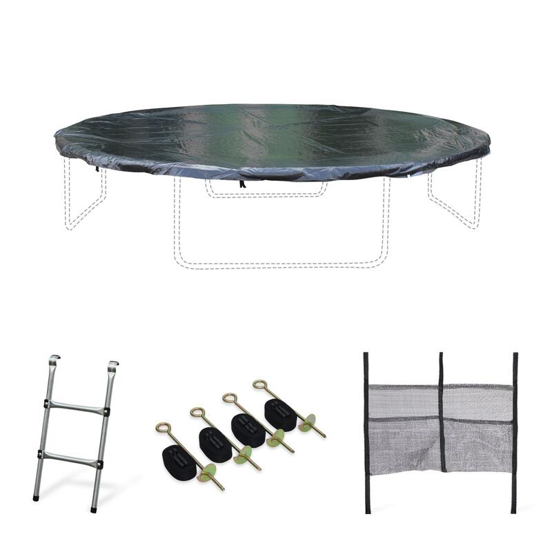 Kit accessoires pour trampoline 400cm Mercure - Échelle, bâche, filet